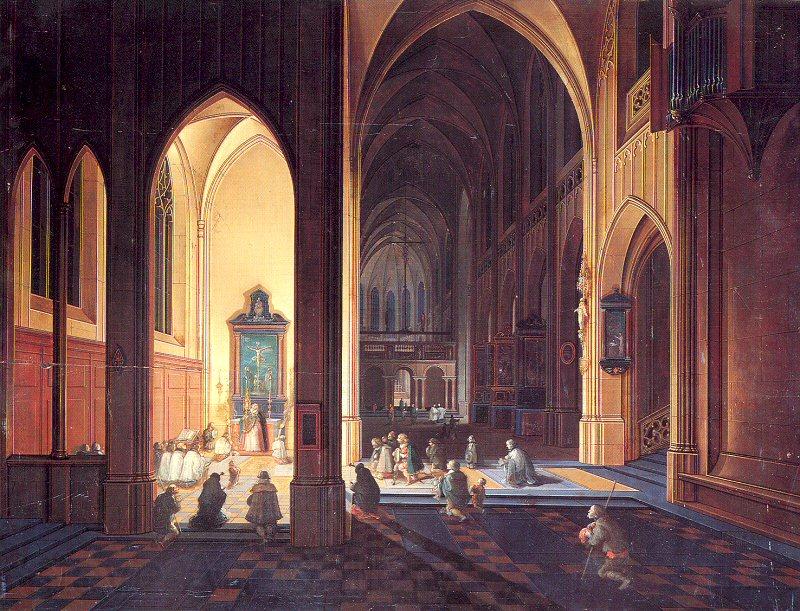 Neeffs, Peter the Elder Interior of a Gothic Church Spain oil painting art